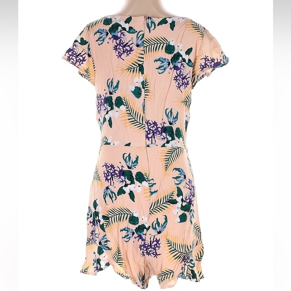 For Love & Lemons Women's Pina Colada Floral Romper Cream Green Size Small S - Picture 4 of 8